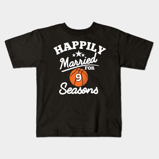 Happily married for 9 seasons Kids T-Shirt by RusticVintager